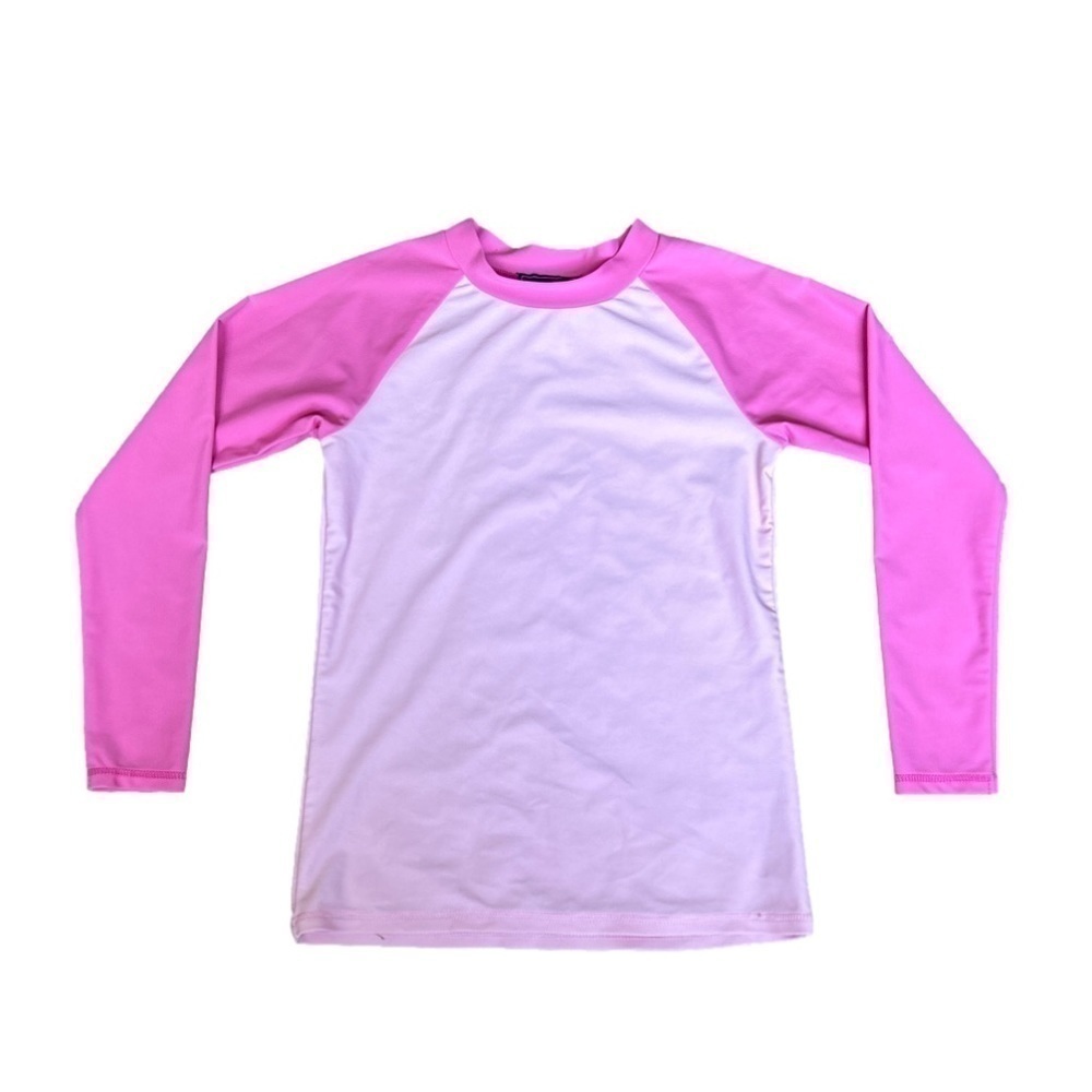Toobydoo Two Tone Pink Rash Guard Swim Shirt